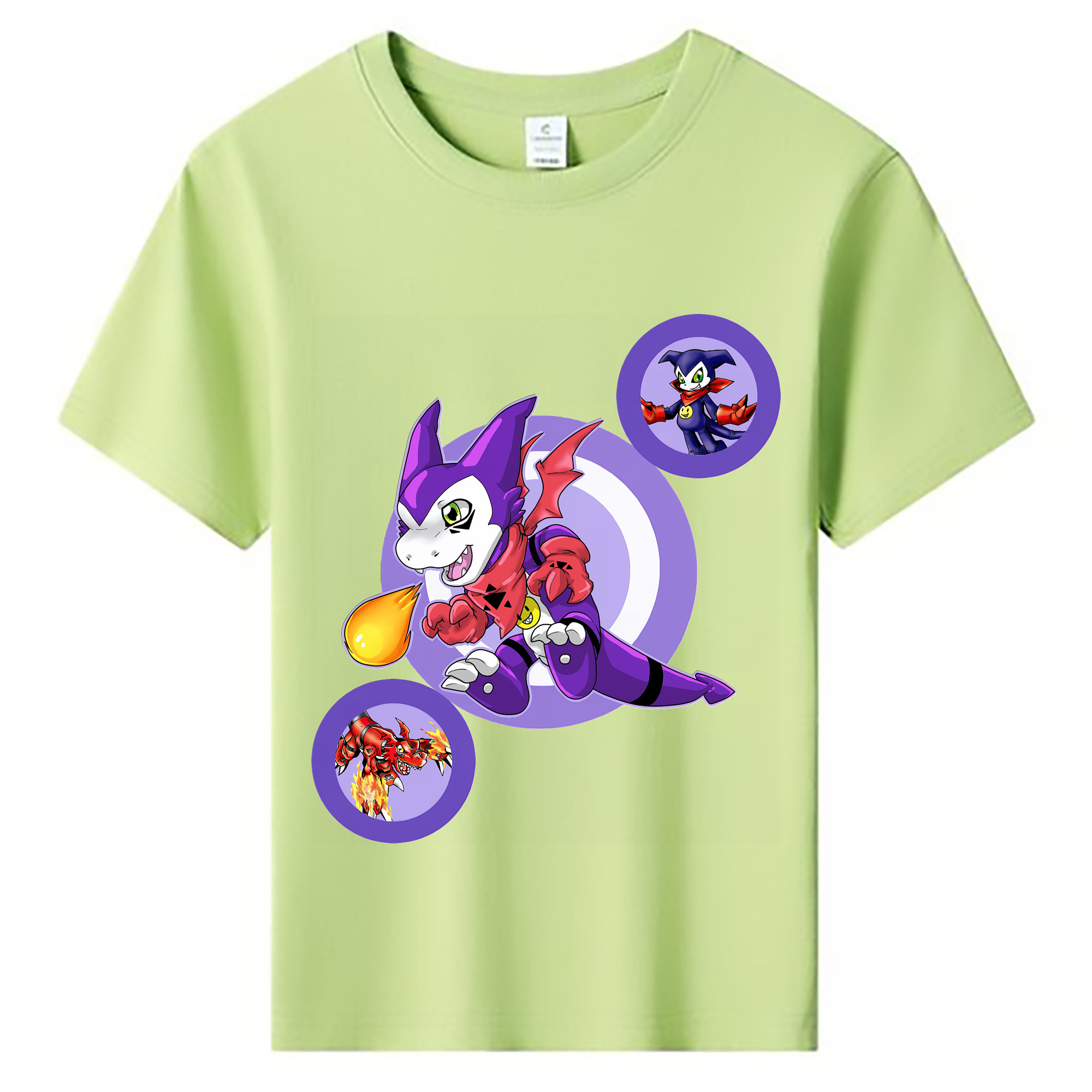 （画像用） Digimon デジタルモンスター/デジモン 綿100％キッズTシャツ（フロントプリント）